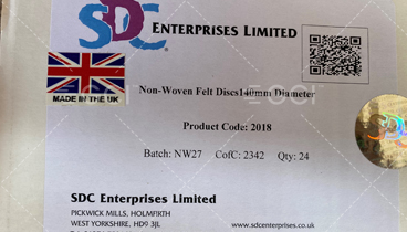 SDC Martindale Wool Felt Discs | Non Woven 140mm